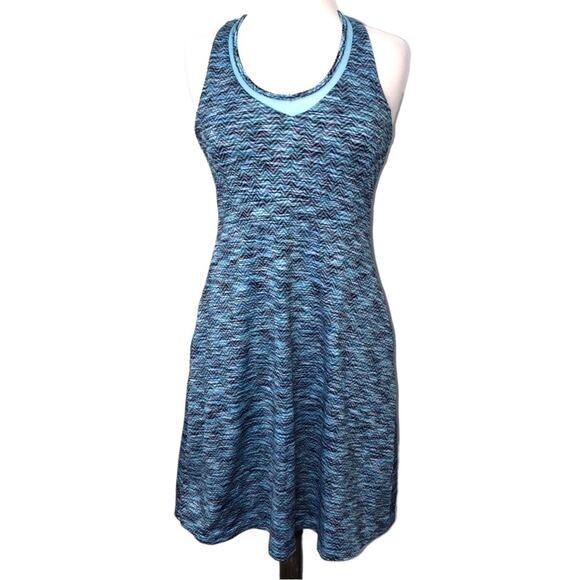 MPG Racerback Travel Dress in Teal Multi Print Medium EUC - Picture 3 of 8